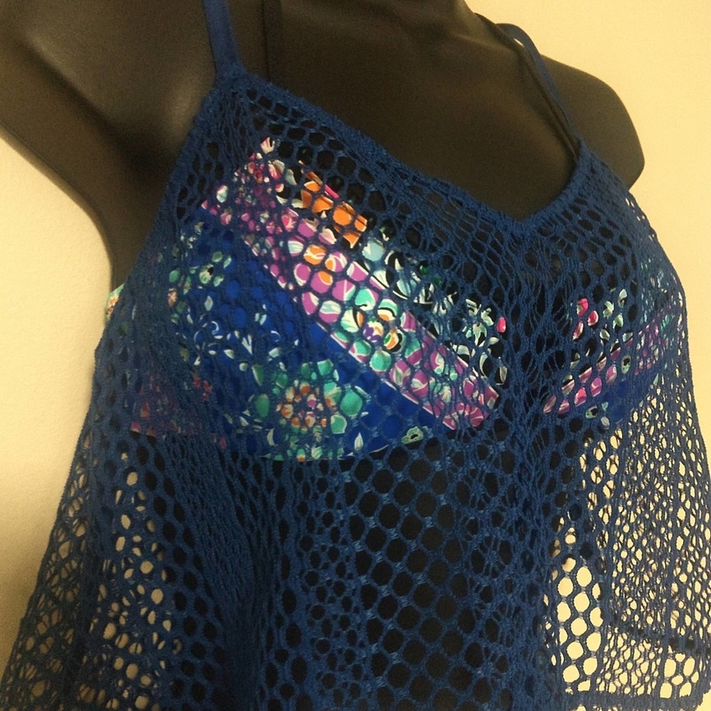 Victoria Secret Crochet Knit Crop Swim Cover Up - Picture 4 of 12